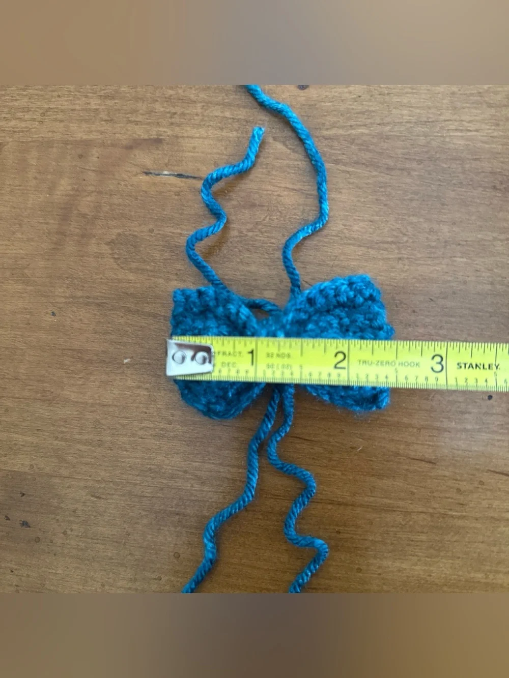 Brand New Hand Crochet Dog/Cat Bow Tie Embellishment For Collar; XS/S size/Ocean